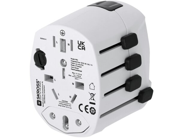 Adaptador viaje universal Skross Pro 3-Pole multirregión detalle 5