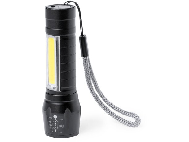 Linterna recargable Borah con led y mango iluminado detalle 2