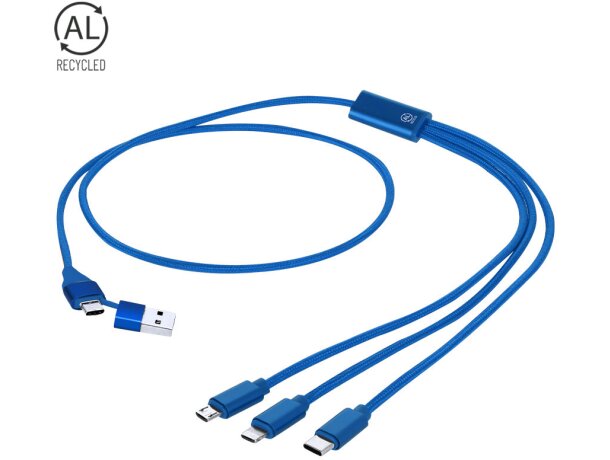 Cable cargador Clodan aluminio reciclado multiconector detalle 1