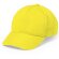 Gorra de poliester de 5 paneles personalizada amarilla