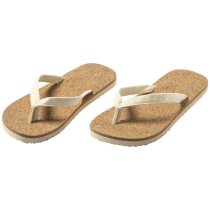 Chanclas serigrafiadas Yassir con corcho y EVA crudo