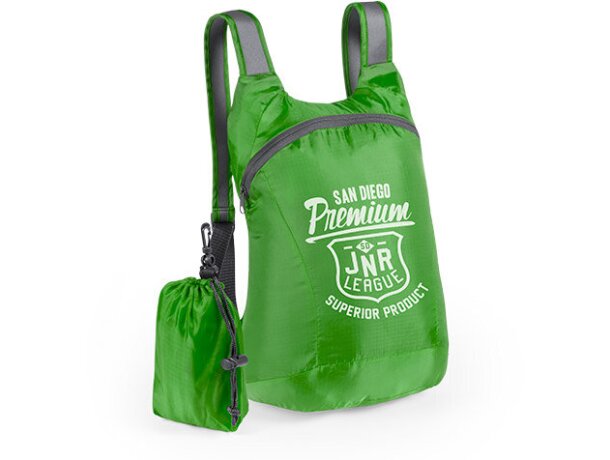Mochila plegable de material ripstop con logo