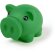 Hucha cerdito en colores personalizada verde