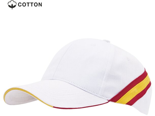 Gorra Iberia blanca con detalles nacionales