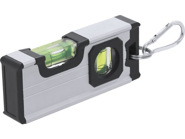 Nivel Woton aluminio magnético con mosquetón plateado detalle 1