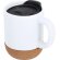 Taza térmica Shivak cerámica con base corcho 330ml Blanco