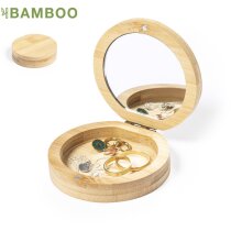 Joyero bambú Gonzalex espejo aumentado natural