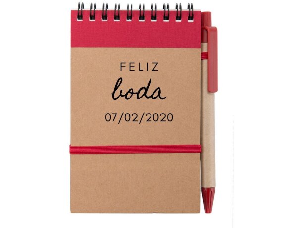 Libreta Con Bolígrafo Para Bodas Ecocard detalle 6
