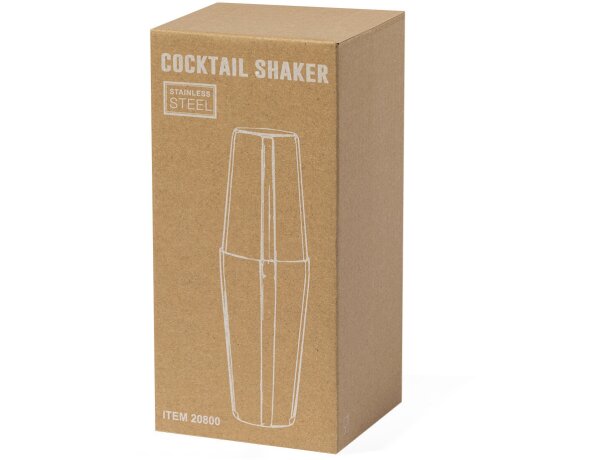 Coctelera Stiwar acero inoxidable 500ml doble vaso encajable detalle 3