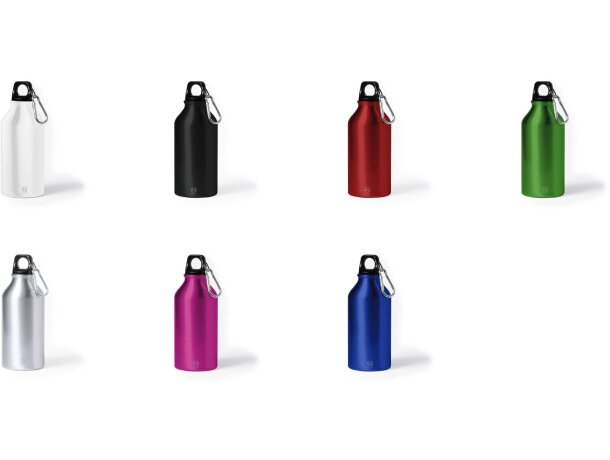 Botella Seirex de aluminio reciclado 400 ml acabado mate detalle 2