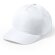 Gorra básica para niños con cierre de velcro blanca con logo