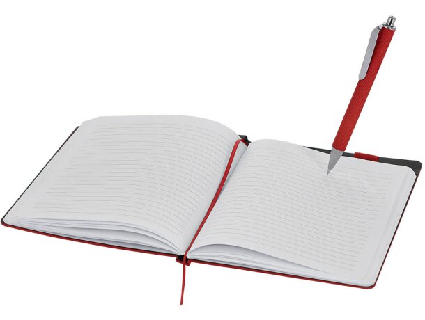 Bloc notas Nuron con portada rígida rpet y bolígrafo integrado detalle 2