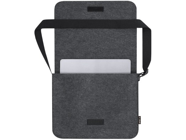 Bandolera Ganter de fieltro RPET con compartimento para portátil detalle 4