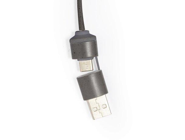 Hub usb con logotipo de fibra de café Nylox detalle 6