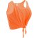 Camiseta anudada de mujer sin mangas personalizada naranja fluorescente
