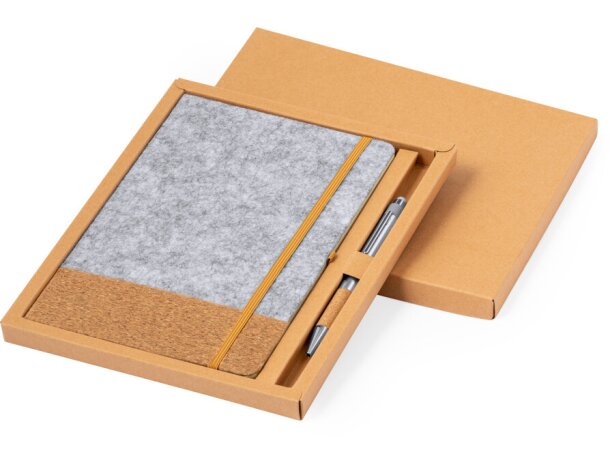 Set de bloc de notas y bolígrafo eco Webermax detalle 2