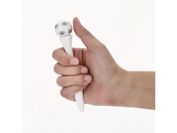 Bolígrafo antiestrés Cely con diseño balón fútbol acabado ABS detalle 4