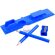 set con regla y sacapuntas personalizado azul