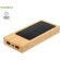 Powerbank para merchandising con carga solar de bambú