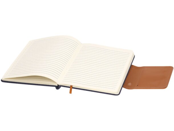 Bloc notas Renak con portada canvas reciclado y cierre magnético detalle 3