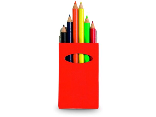Caja de lápices redondos de colores