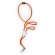 Lanyard Perux de poliéster con enganche naranja