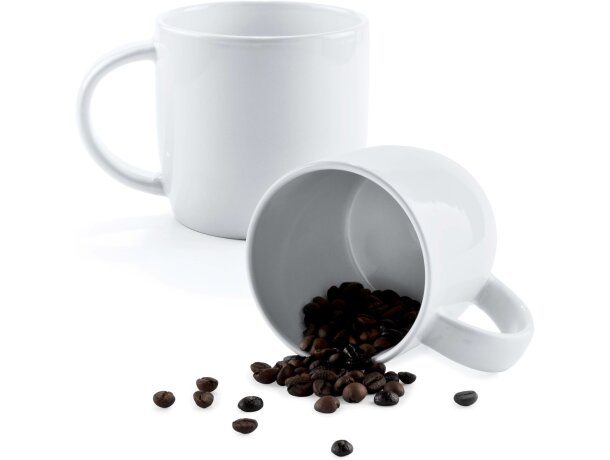 Taza de cerámica lisa 380 ml barata