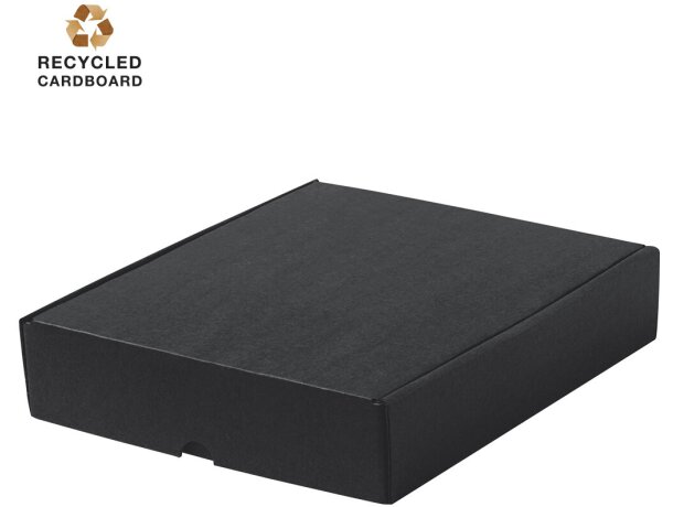 Caja presentación Mexar en cartón reciclado corrugado negro detalle 1