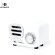 Altavoz Bluetooth vintage blanco con ranura SD