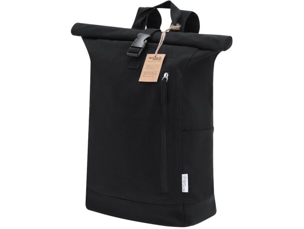 Mochila Antrim de canvas reciclado con cierre de hebilla detalle 2