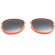 Lentes color negro con montura de colores naranja barato