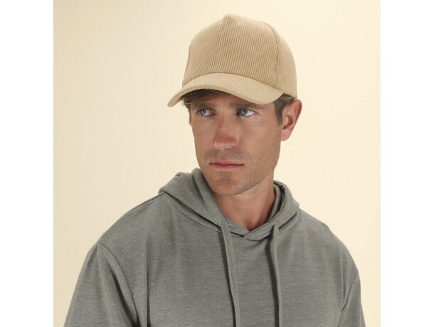 Gorra Dispart de poliéster con efecto pana y cierre ajustable detalle 5