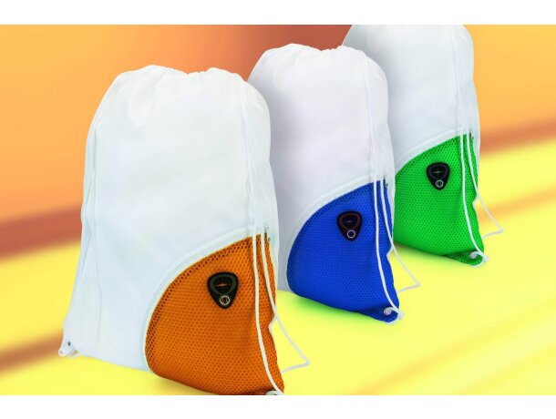 Mochila saco con salida para auriculares merchandising Mochila saco con salida para auriculares merchandising