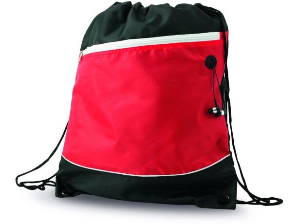 Mochila bicolor con cuerdas grabada Mochila bicolor con cuerdas grabada