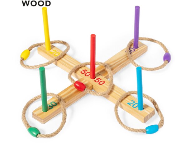 Juego de puntería Madis en madera con 12 piezas detalle 1