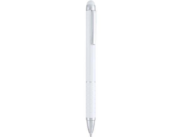 Bolígrafo puntero con aro decorativo barato blanco