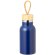 Botella de acero con asa de transporte y tapón de bambú 350ml Flazer Azul