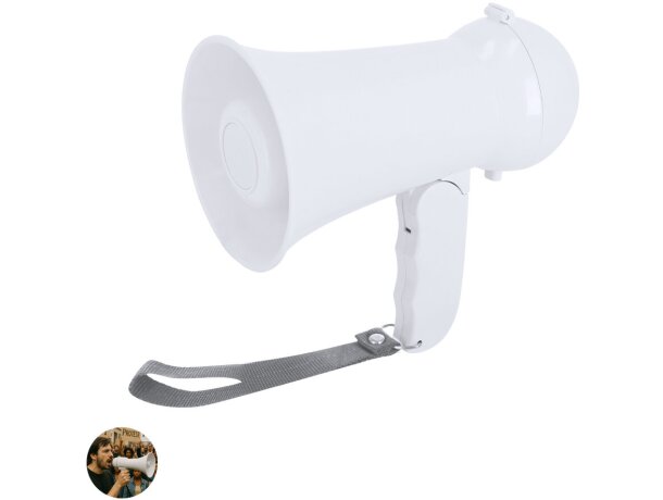 Megáfono Noloen plegable con grabadora, sirena y control detalle 1