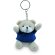 Llavero Tedchain peluche de osito personalizado azul