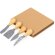 Set de quesos con detalles en madera acero Kubin detalle 4