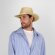 Sombrero Rusnak personalizada en paja trenzada natural blanca detalle 5