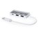 Hub USB Hevan con entrada doble y acabado claro