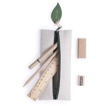 Estuche Marfik con cremallera de yute y algodón natural 19 cm