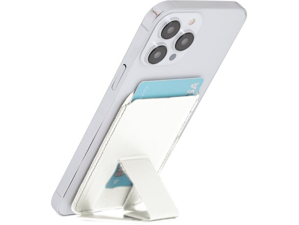 Tarjetero soporte Rickard fabricado en PU reciclado con adhesivo detalle 9