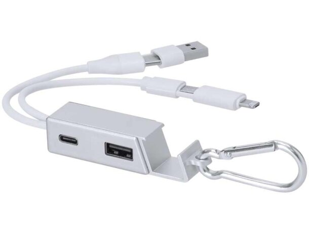 Puerto USB cargador Leony aluminio reciclado certificado GRS detalle 5