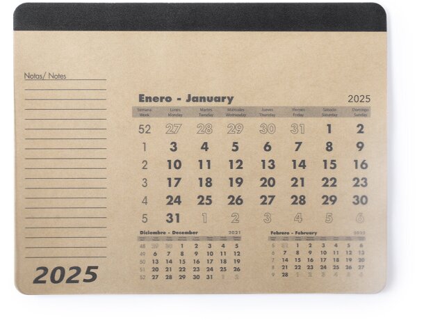 Alfombrilla calendario 2025 pp Flen con portanotas detalle 4