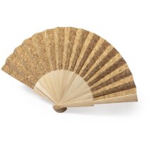 Abanico Kasol plegable madera y corcho natural