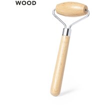 Masajeador facial con logo de madera formato rodillo Charmand