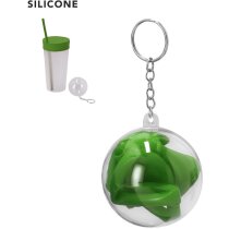 Cubrevasos Mika de silicona con pajita integrada