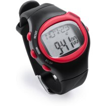 Reloj con pulsometro personalizado rojo
